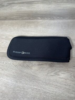 DEEPSEE Black Neoprene dive computer pouch.